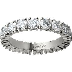 Cartier - Cartier Destinée wedding band - Ring Woman Diamond/Platinum - Cartier Destinée wedding band, width 4.1 mm, platinum 950‰, set with 18 brilliant-cut diamonds totaling 2.56 carats. Inexpensive Wedding Rings, Wedding Ring Platinum, Rings Cartier, Cartier Wedding Rings, Sparkly Rings, Wedding Ring Diamond Band, Jewelry Cartier, Platinum Rings, Diamond Enhancer