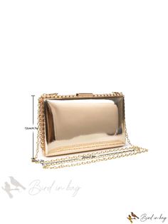 Bird in Bag - Metal Glitter Evening Bag with Rhinestone Accents Gold Pattern, Box Bag, Bird In Bag, Evening Bags, Composition, Glitter, Pattern, Gold, Color