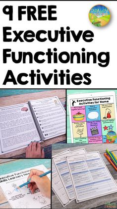 the four free executive functions are included in this printable worksheet to help students practice their writing skills