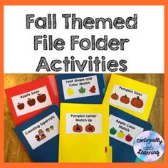 fall themed file folder activities for kids