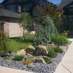 the front yard is clean and ready to be used as a landscaping area for this home