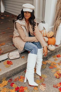 This faux leather boot runs more true to size. Heel Height: 4.5 inches Calf Width: 14 inches Faux Leather Boots, Leather Boot, Leather Boots, White Jeans, Heel Height, Faux Leather, Boots, Heels, Leather