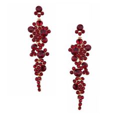 Red Statement Earrings, Red Ruby Earrings, Sequin Jewelry, Pageant Earrings, Grape Earrings, Evening Earrings, Chic Earrings, Long Drop Earrings, Party Earrings