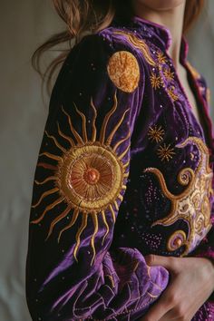 Outfits Inspired By Paintings, Eccentric Aunt Aesthetic, Colorful Witchy Outfits, Wizard Core Outfit, 90s Celestial Aesthetic, Jewel Toned Outfits, Jewel Tones Aesthetic, Celestial Outfit Aesthetic, Leo Wardrobe