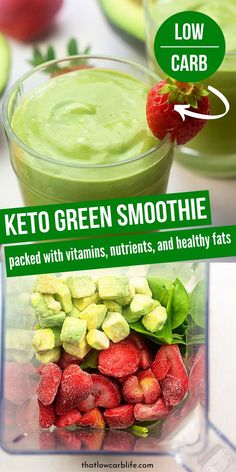 the keto green smoothie is packed with vitamins, nutritious and healthy fats