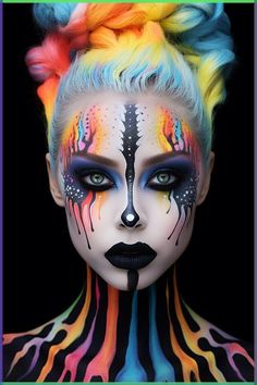 Just because you’re not walking a runway doesn’t mean you can’t rock the season’s coolest makeup looks. Editorial makeup may sound… Makeup Looks Editorial, Frosty Pink Lipstick, Blue Eye Shadow, Circus Makeup, Joseph's Coat, Shadow Matching, Alien Makeup, Fantasy Art Couples