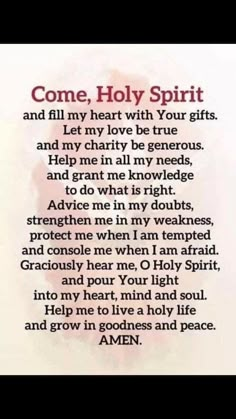 Night Prayers For Women, Prayers For Women, Come Holy Spirit, Holy Spirit Prayer, Financial Prayers, Prayer For Wisdom, Pure Intentions, Find Joy In The Journey, Prayer For Guidance