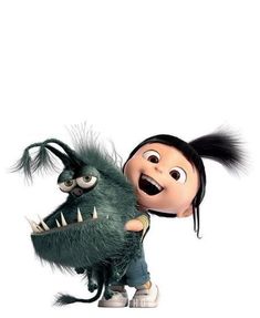 an animated character hugging another character in the movie monsters