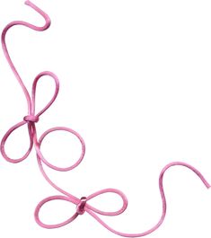 the pink ribbon is tied up with a knot on it's end and ready to be used as an ornament