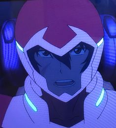 an animated image of a man in a space suit with glowing eyes and headphones