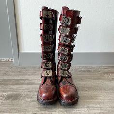 Cutom One Of A Kind Demonia Metallic Set Boots From Film Men’s Size 12 Originally $1,000 | Rare From Movie Set Alkali Resistant Leather Steel Buckles Excellent Condition Film Man, Demonia Shoes, From Movie, Movie Set, Movie Sets, Shoe Boots, Men's Shoes, Fashion Inspo, Size 12