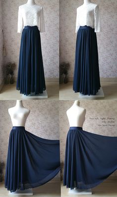 NAVY BLUE Chiffon Full Long Maxi Skirt Women Navy Maxi Silky Chiffon Skirt · Dressromantic · Online Store Powered by Storenvy Flowy Blue Party Skirt, Blue Flowy Party Skirt, Blue Flowy Skirt For Party, Elegant Navy Full Skirt, Blue Chiffon Lined Skirt, Blue Chiffon Pleated Maxi Skirt, Blue Pleated Chiffon Maxi Skirt, Blue Flared Chiffon Skirt, Party Chiffon Lined Skirt