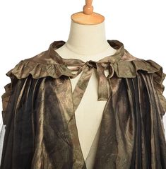 Goth Ruffles Chartreuse Sarong Bustle Skirt / Cape Gothic Cape For Costume Party In Fall, Fitted Gothic Cape For Costume Party, Fall Gothic Cape For Cosplay, Fitted Gothic Cape For Costume, Gothic Cape For Larp In Fall, Skirt Cape, Bustle Skirt, Steampunk Victorian, Victorian Goth