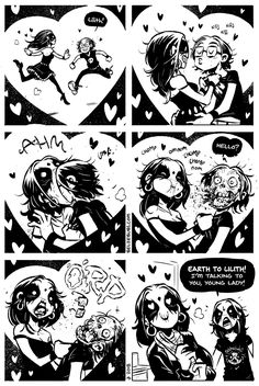 the comic strip shows two girls hugging each other