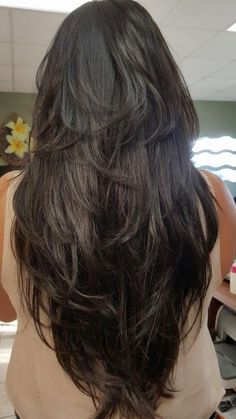 Super Layers Hair, Hair Length Measurement Chart, Lots Layers For Long Hair, Jet Black Hair Layers Hairstyles, Heavy Layered Hair Medium, Next Person To Text Has To, Gradual Layers Long Hair, Long Hair With Short Top Layers, Layers For Flat Hair