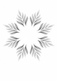 an abstract flower design in black and white