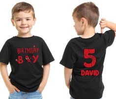 Our New Store Offers for a Short Time;  <<Free Shipping+%75 Discount+%5 Promo Coupon Occasions and Feature Bella Canvas t-shirt with customizable spider design for birthday is a cute and eye-catching birthday gift idea for kids, sons, cousins, daughters, mom, dad, grandparents, grandparents on birthday occasions. Material:  # %100 cotton except for Heather ones are 52% cotton and 48% Polyester.  #The high-quality fabric is soft and will not shrink significantly in the wash.  #Sweat-absorbent clo Design For Birthday, Spider Shirt, Spider Design, Birthday Boy Shirt, Promo Coupon, Family Birthday Shirts, Spiderman Birthday, Birthday Boy Shirts, Boy Shirt