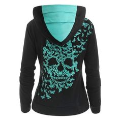 Skull Autumn Hoodie Sweatshirt Contrast Hoodie, Cheap Sweatshirts, Spandex Shirts, Meghan Trainor, Fall Hoodies, Kangaroo Pocket Hoodie, Plus Size Hoodies, Pocket Hoodie, Sweatshirt Women