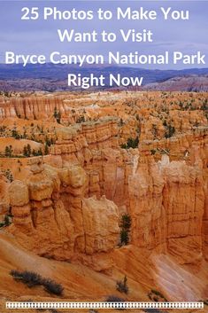 the cover of 25 photos to make you want to visit bryce canyon national park right now