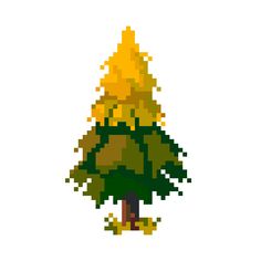 an image of a pixelated christmas tree