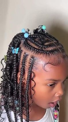 Little Mixed Girl Hairstyles Easy Braids Cornrows, Toddler Black Girls Hairstyles Braids, Braids Styles For Kids, Cute Simple Braided Hairstyles, Kids Back To School Hairstyles Black, Little Black Girls Ponytails Kid Hair, Little Black Girls Hairstyles For Kids, Lil Girl Hairstyles Braids