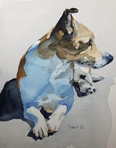 Jack Russell Painting Jack Russell Art Jack Russell | Etsy Canada Watercolor Dog Painting, Painting Dogs, Dog Portraits Art, Dog Painting, Watercolor Dog, Art Et Illustration, Animals Artwork, Arte Animal, Dog Paintings