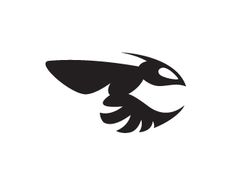 an eagle logo is shown in black and white