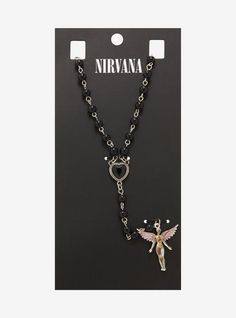 Nirvana In Utero Angel Rosary Necklace | Hot Topic Thirteen Inspired Jewelry, Thirteen Movie Cross Necklace, Skull Saturn Necklace, Can Tab Cross Necklace, Tracy Thirteen Necklace, Monster Tab Heart Necklace, Neon Genesis Evangelion Necklace, Nirvana In Utero Necklace, Aerosmith Jewelry