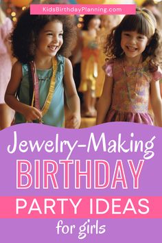 jewelry making birthday party ideas for girls from kids birthday planning dot com Birthday Party Planner Printable, Party Ideas For Girls, Birthday Party Planner, Jewelry Birthday, Planning Ideas, Birthday Party Ideas, Girls Jewelry