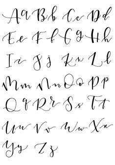 the upper and lower letters are handwritten in cursive writing