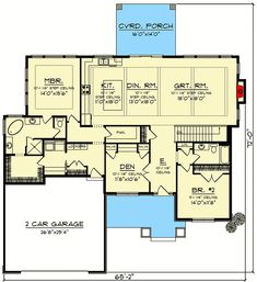 the first floor plan for this house shows the living area and dining room, as well as