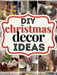 a collage of christmas decor items with the words diy christmas decor ideas