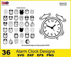 Cricut Clock, Clock Images, Alarm Clock Design, Small Cartoon, Analog Alarm Clock, Face Template, Clip Art Pictures, Stencil Printing, Cricut Images