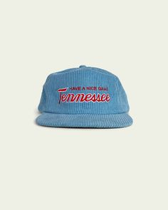 Our signature Tennessee script featured on our 5-panel snapback in thick corduroy. Have A Nice Game, Tennessee Eclectic Grandpa, Streetwear Hats, Corduroy Hat, Chris Stapleton, Mens Casual Outfits Summer, Dapper Dan, Embroidered Hat, Casual Cap, Panel Hat