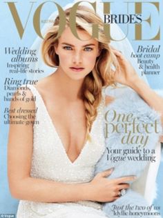 a woman in a wedding dress on the cover of a magazine