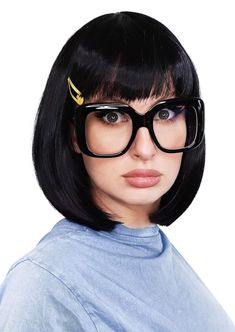 PRICES MAY VARY. So Realistic Your Will Poop Its Pants… using ALLAURA’s unique MatteSilk fibers, this shiny black bob wig looks completely glossy and natural; like real hair only better. Product is Heat Resistant Comes With Tina Belcher Wig, Black Glasses, & Yellow Hair Clip… the full set, fits all sizes and arrives ready-to-wear, write it down in your diary Reuse & Restyle… no longer want the feminist hero look? Add gel to reshape just like real hair; can be worn multiple times and the packagin Tina Belcher Costume, Black Bob Wig, Egyptian Hairstyles, Tina Belcher, Wig Black, Black Bob, Black Glasses, Halloween Wigs, Afro Wigs