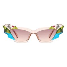 PASTL Crystal Sunglasses Summer Clear Cat Eye Sunglasses, Summer Clear Glass Sunglasses, Clear Glass Cat Eye Sunglasses For Summer, Summer Clear Glass Cat Eye Sunglasses, Summer Cat Eye Sunglasses Clear Glass, Clear Sunglasses For Summer Evening, Elegant Multicolor Sunglasses For Summer, Clear Sunglasses For Summer Evenings, Multicolor Glass Sunglasses For Summer