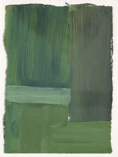 an abstract painting with green and black colors