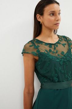 Colorful Jumpsuit, Bridesmaid Dress Styles, Embroidered Midi Dress, Green Jumpsuit, Green Midi Dress, Long Bridesmaid Dresses, Petite Dresses, Wide Leg Jumpsuit, Embroidered Top