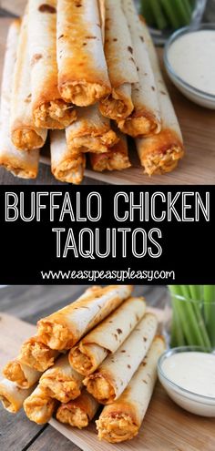 buffalo chicken taquitos with ranch dressing on the side