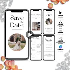 Wedding Video Invitation Template, Animated Wedding Invitation, Engagement Announcement, Electronic Phone Save the Date, wedding invitationDigital Smartphone Invitation, Canva Template This listing is for a Canva template that is easy to customise and download within minutes, through Canva.com. If you don't have an Canva account, you can create one for free. Once you have finished editing, download your file and the share with your friends and family via text message. ✍ EDIT SERVICE - https://ww Electronic Save The Date Wedding, Digital Save The Date Ideas, Save The Date Wedding Digital, Wedding Invitation Website, Invitation Engagement, Save The Date Invite, Wedding Website Template, Electronic Wedding Invitations, Electronic Save The Date