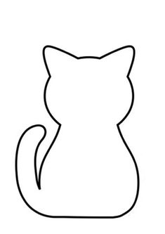 a black and white outline of a cat