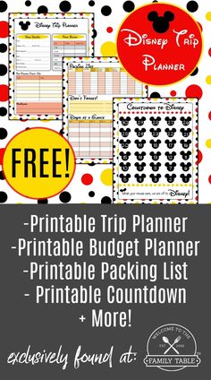 the free printable disney trip planner is on sale for only $ 3 99 each