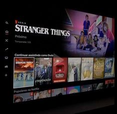 a television screen with the netflix logo on it