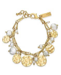 <p>Shake up your look with this chic imitation pearl and hammered disc charm bracelet from INC International Concepts®.</p>

<ul class="">
 	<li>Set in gold-tone mixed metal</li>
 	<li>Approx. length: 7" + 1" extender</li>
 	<li>Lobster clasp closure</li>
</ul> Flexible Bracelet, Gold Sign, Beauty Gift Sets, Bracelet Gold, Bracelets And Charms, Beauty Gift, White Pearl, Inc International Concepts, Boot Shoes Women