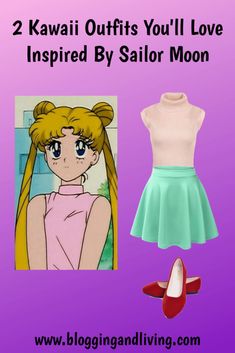 a dress and shoes with the words kawai outfits you'll love inspired by sailor moon