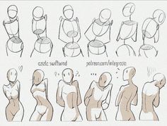 an image of how to draw people in different poses and postures for the body