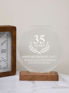 personalized retirement gift for women and men Retirement Plaque, Retirement Plaques, Award Plaque, Retirement Gift, Laurel Wreath, Your Message, Retirement Gifts, Wooden Base, Gifts For Coworkers