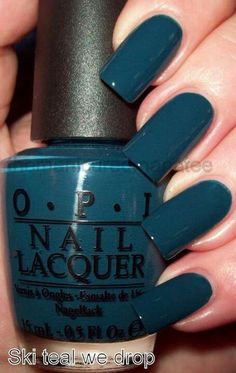 Sultry New Nail Colors, Fall Nail Polish, Nail Color Trends, Green Nail Polish, Green Nail, Blue Nail Polish, Blue Nail, Opi Nail Polish