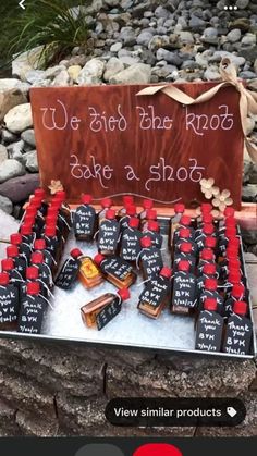 we did the kind of bake a shop sign with chocolates on it for sale